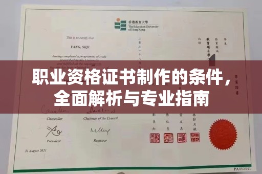 栾川职业资格证书制作的条件，全面解析与专业指南